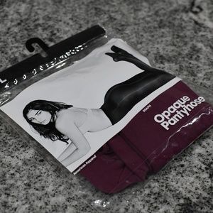 AA Maroon Opaque Pantyhose